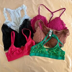 Lot of 6 Bralettes Sz S Aerie Colsie